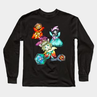 Cute dungeons and dragons kittens with D20 dice Long Sleeve T-Shirt